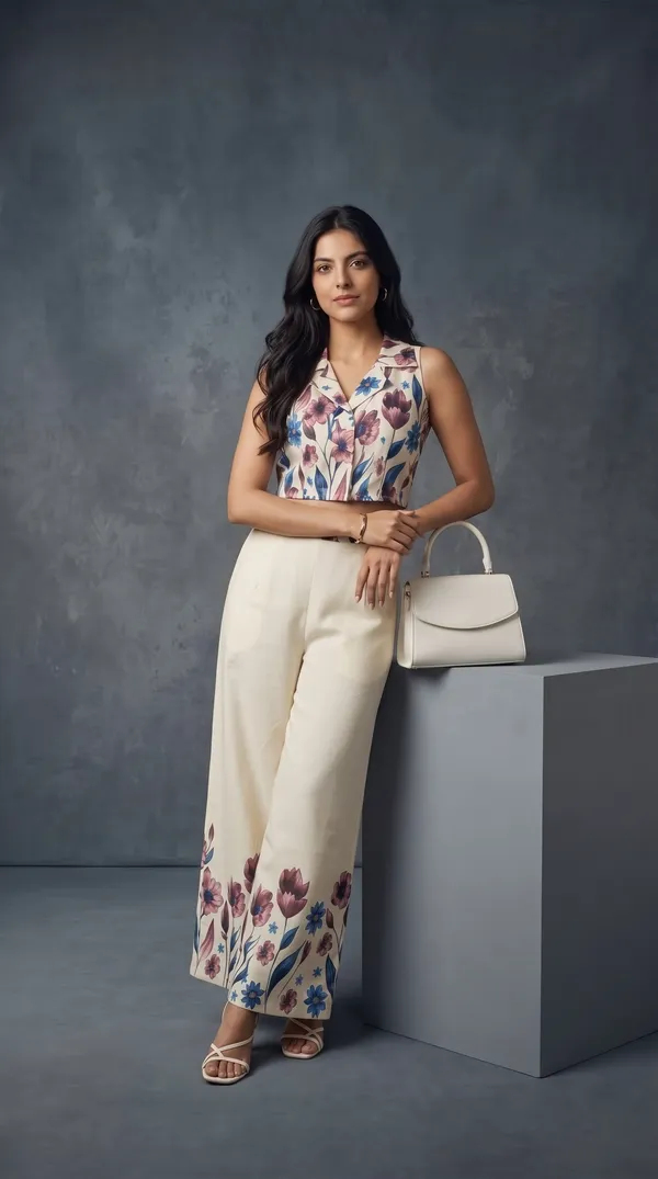 Cream_Rayon_Cotton_Sleeveless_Floral_Print_Co_Ord_Set_For_Women