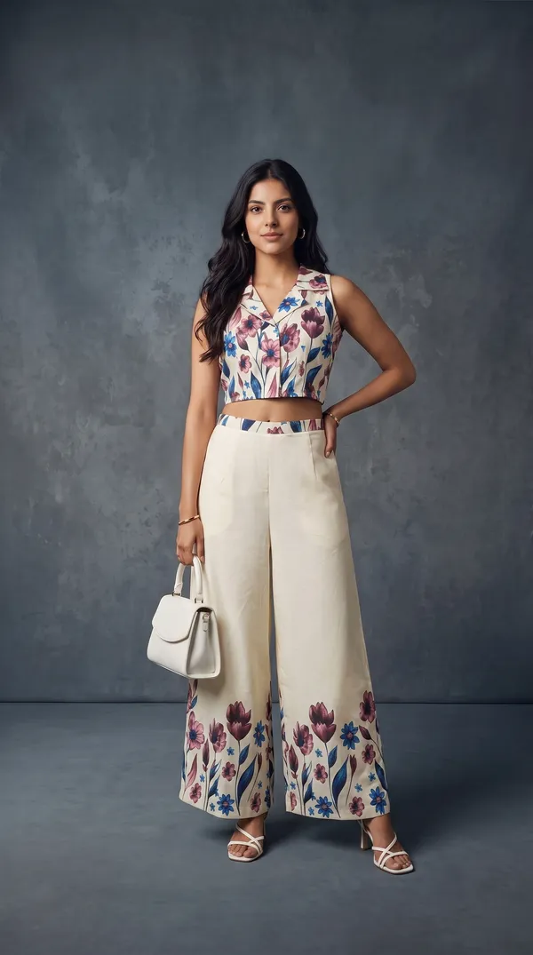 Cream_Rayon_Cotton_Sleeveless_Floral_Print_Co_Ord_Set_For_Women
