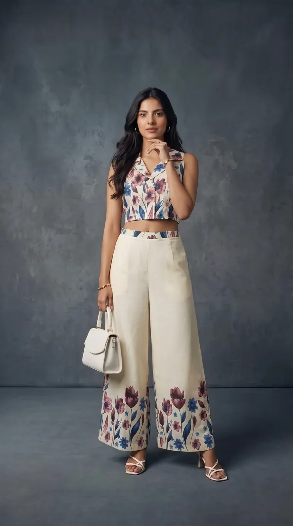 Cream_Rayon_Cotton_Sleeveless_Floral_Print_Co_Ord_Set_For_Women