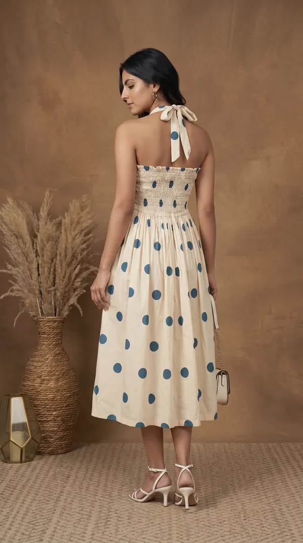 Cream_Blue_Muslin_Halter_Neck_Polka_Dot_Maxi_Dress_For_Women