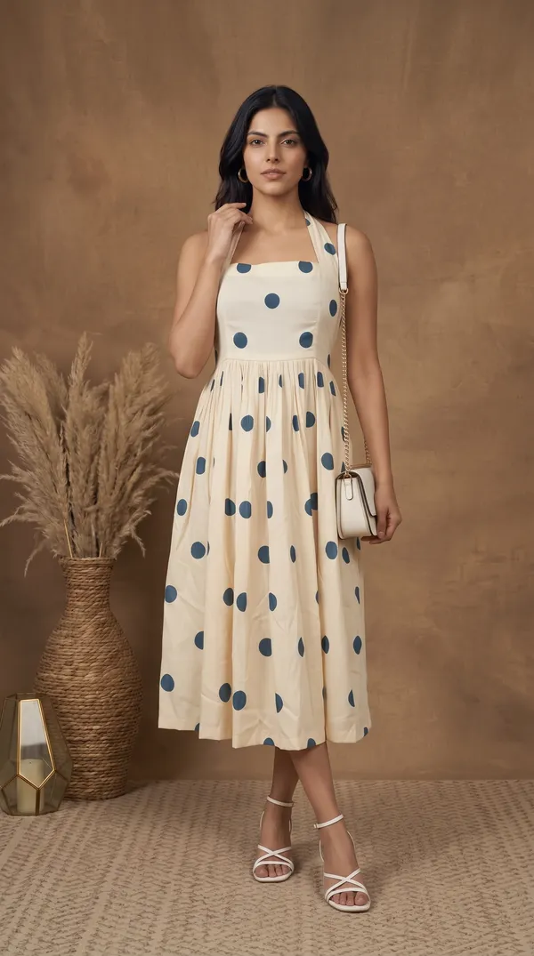 Cream_Blue_Muslin_Halter_Neck_Polka_Dot_Maxi_Dress_For_Women