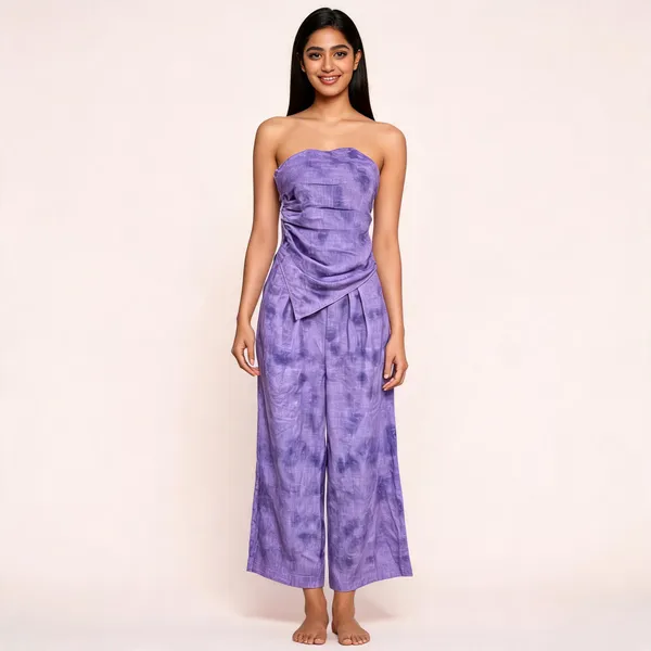 Purple_Linen_Cotton_Strapless_Wide_Leg_Jumpsuit_For_Women