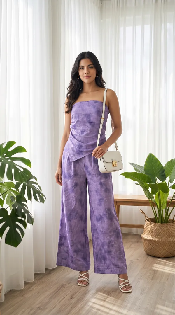 Purple_Linen_Cotton_Strapless_Wide_Leg_Jumpsuit_For_Women
