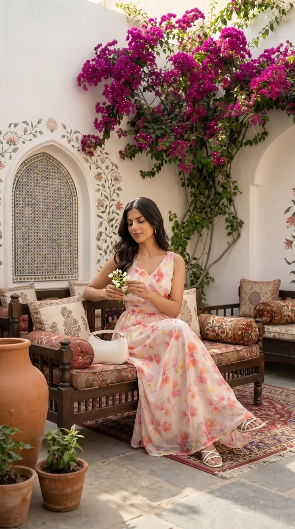 Light_Pink_Viscose_Sleeveless_Floral_Print_Maxi_Dress_For_Girls
