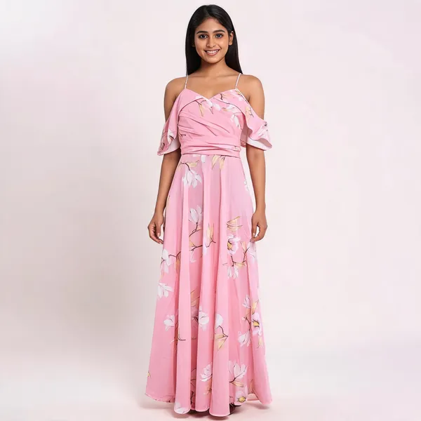 Pink_Muslin_Off_Shoulder_Floral_Print_Maxi_Dress_For_Women