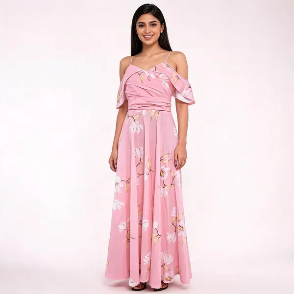 Pink_Muslin_Off_Shoulder_Floral_Print_Maxi_Dress_For_Women