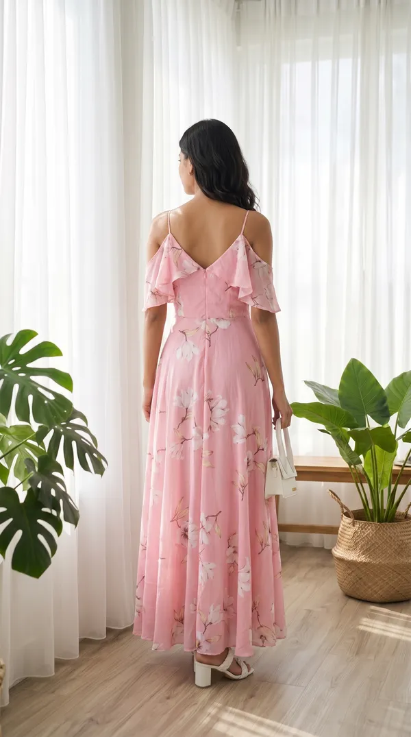 Pink_Muslin_Off_Shoulder_Floral_Print_Maxi_Dress_For_Women
