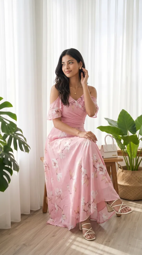 Pink_Muslin_Off_Shoulder_Floral_Print_Maxi_Dress_For_Women