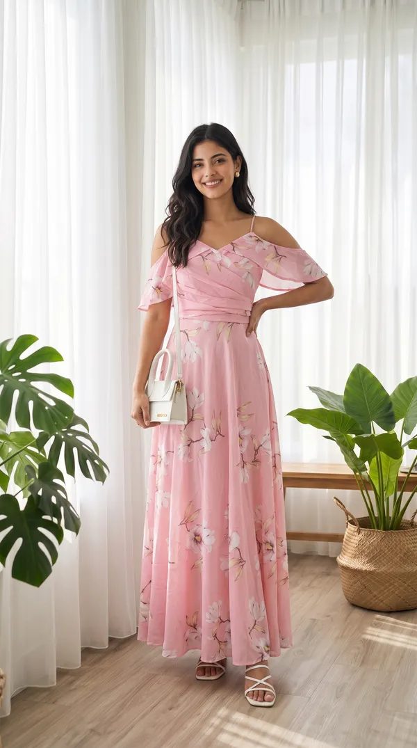 Pink_Muslin_Off_Shoulder_Floral_Print_Maxi_Dress_For_Women