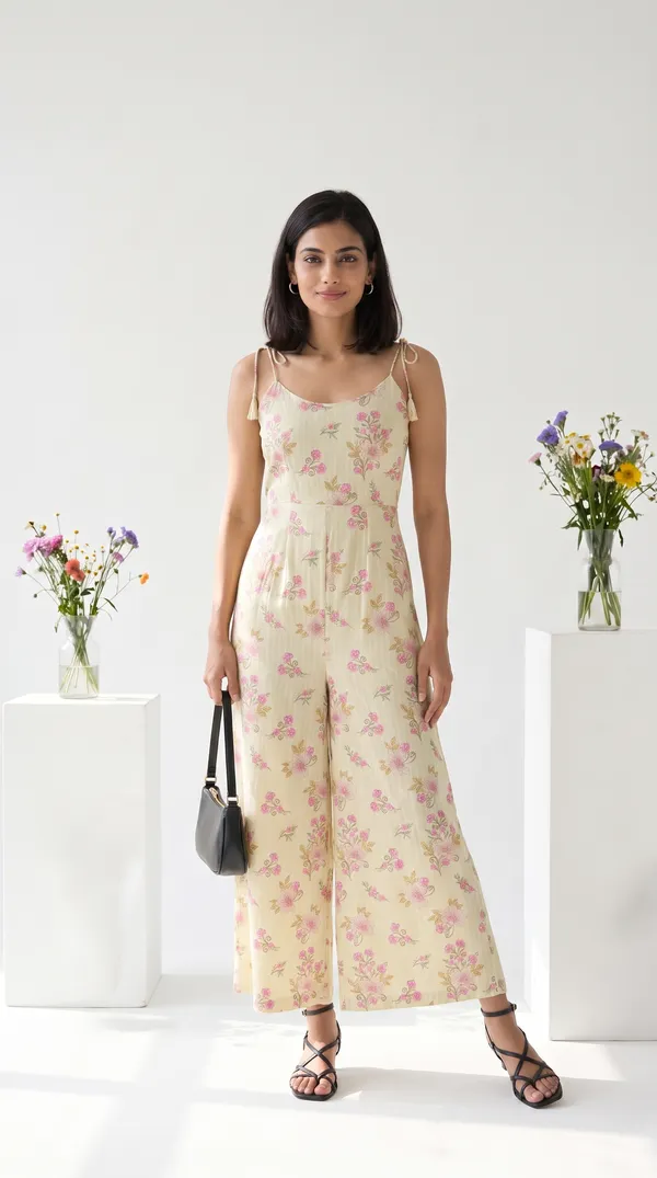 Light_Green_Linen_Cotton_Sleeveless_Floral_Print_Jumpsuit_For_Women
