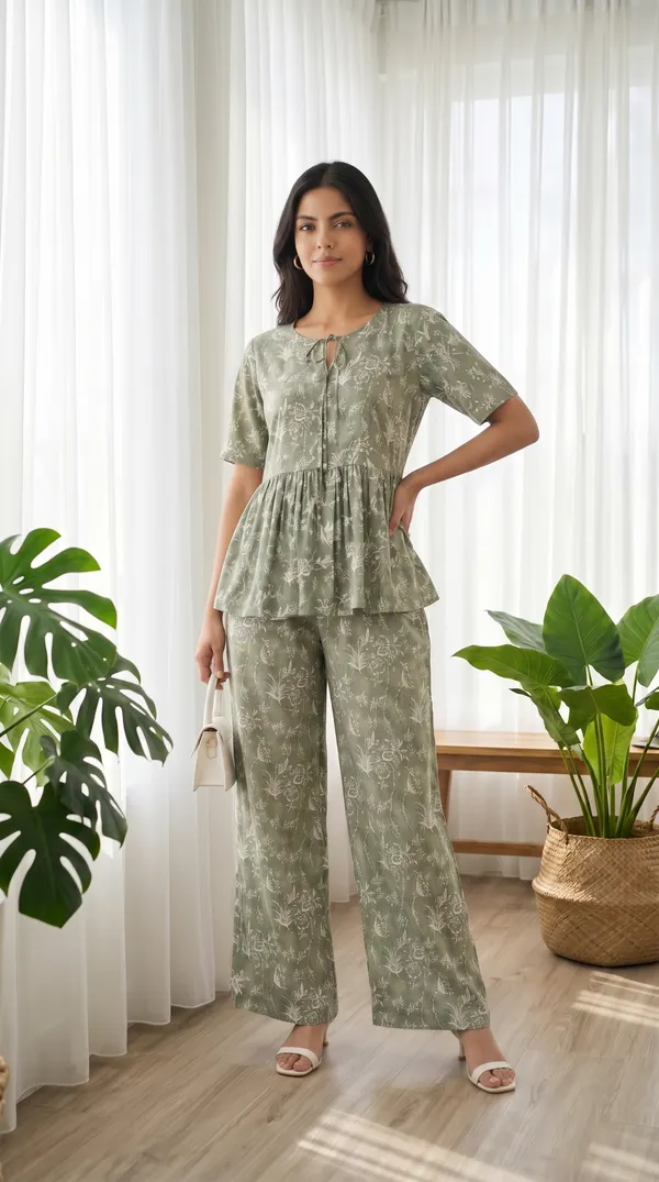 Green_Linen_Cotton_Floral_Print_Wide_Leg_Co_Ord_Set_For_Women