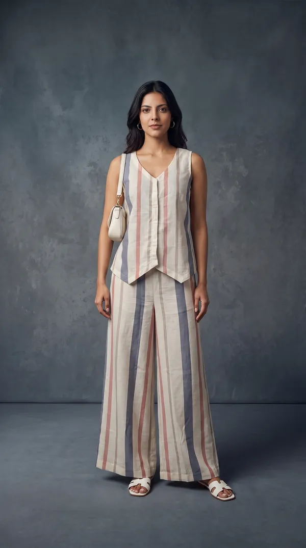 Multicolour_Linen_Cotton_Striped_Sleeveless_Jumpsuit_For_Women