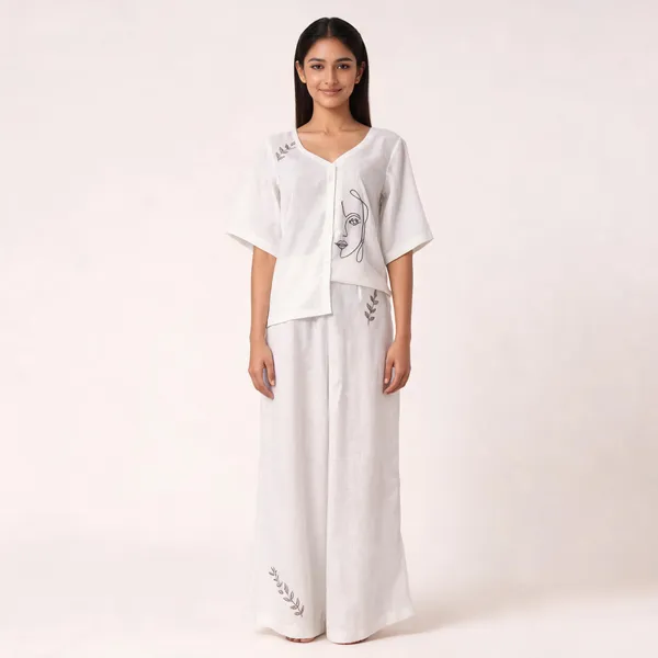 White_Linen_Cotton_Relaxed_Fit_Embroidered_Co_Ord_Set_For_Women