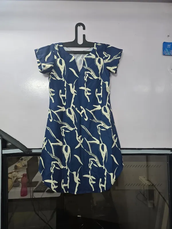Blue_Printed_A-Line_Dress_for_Girls