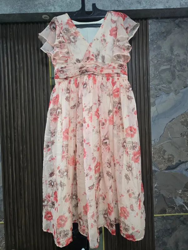 Cream_Floral_Fit_And_Flare_Dress_for_Women