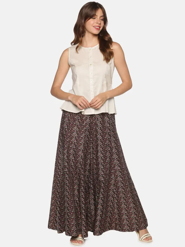Natural_Cotton_Flax_Panelled_A-Line_Top_with_Button-Down_Placket