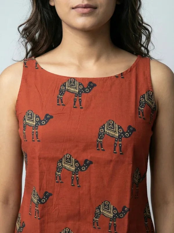 Red_Sanganeri_Camel_Print_Cotton_Tank_Top