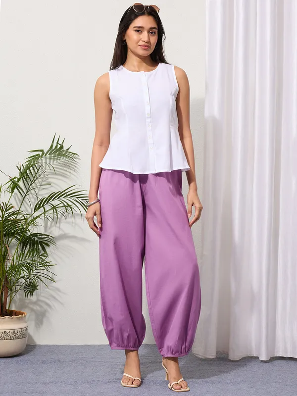 Mauve_Cotton_Linen_Piping_Hem_Palazzo_with_Pocket