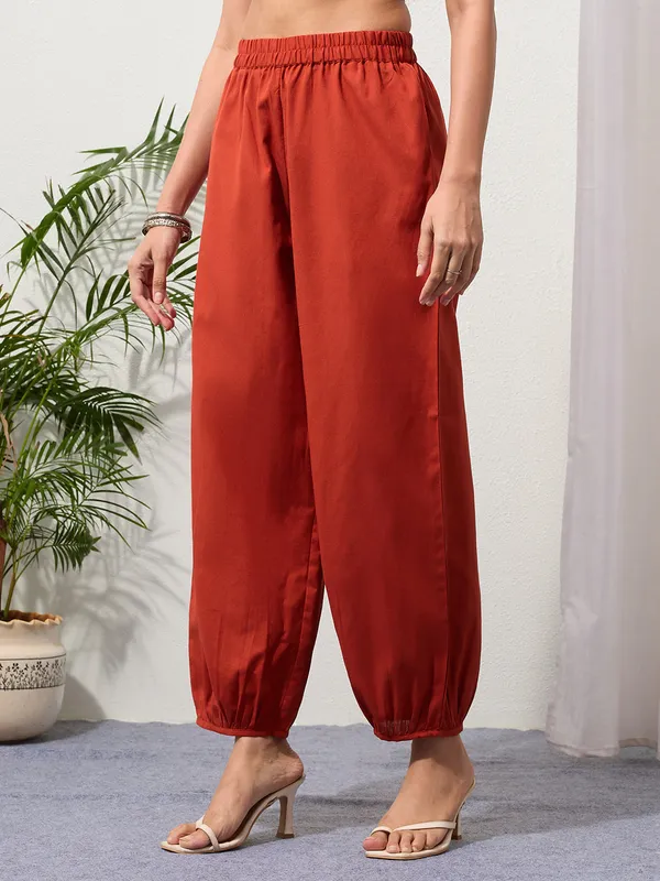Rust_Cotton_Linen_Piping_Hem_Palazzo_with_Pocket