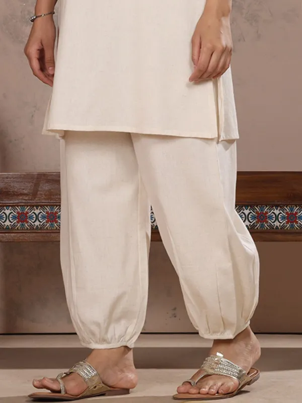 Off_White_Cotton_Linen_Piping_Hem_Palazzo_with_Pocket
