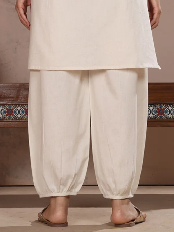 Off_White_Cotton_Linen_Piping_Hem_Palazzo_with_Pocket