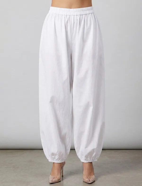 White_Cotton_Linen_Piping_Hem_Palazzo_with_Pocket