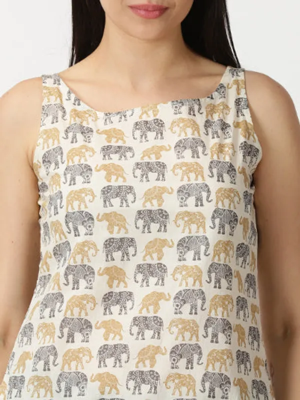 Off_White_Sanganeri_Elephant__Print_Cotton_Tank_Top