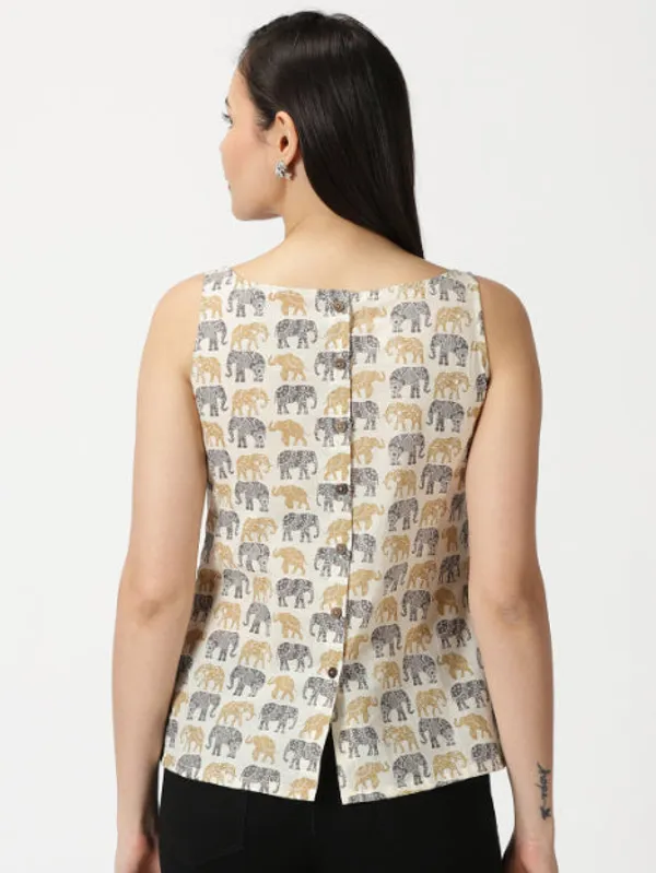 Off_White_Sanganeri_Elephant__Print_Cotton_Tank_Top