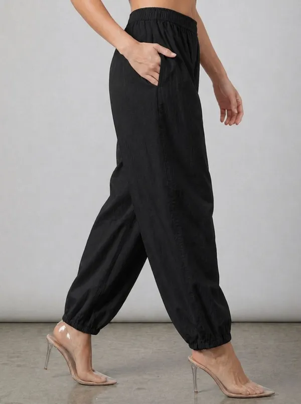Black_Cotton_Linen_Piping_Hem_Palazzo_with_Pocket