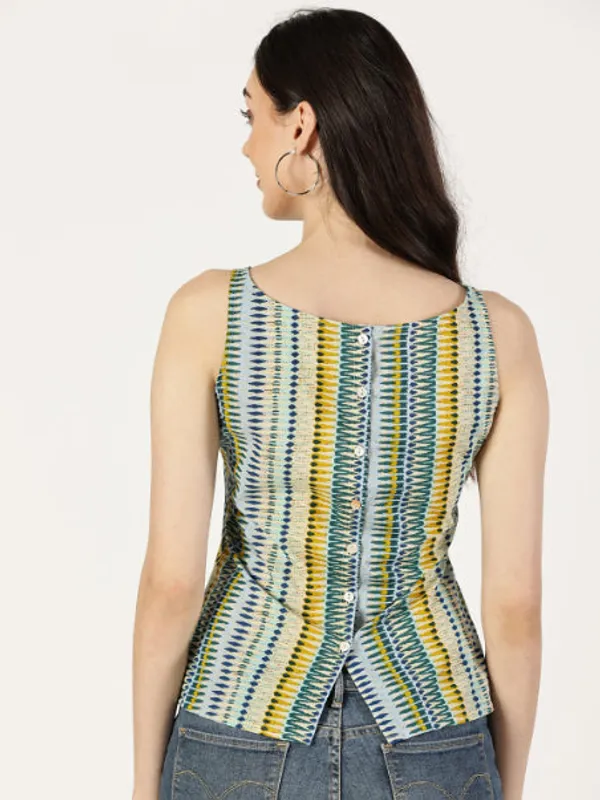 Blue_Aztec_Cotton_Printed_Top