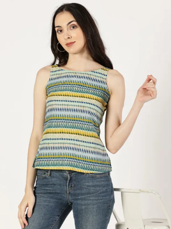 Blue_Aztec_Cotton_Printed_Top