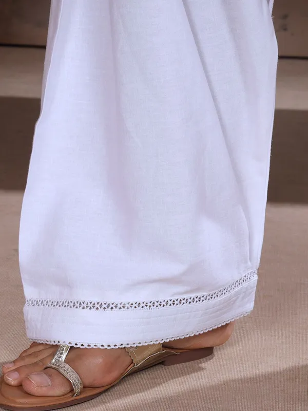 White_Farshi_Salwar_with_Elasticated_Waist_&_Lace_Detail