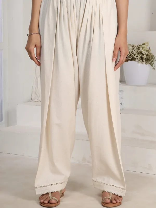 Off_White_Farshi_Salwar_with_Elasticated_Waist_&_Lace_Detail