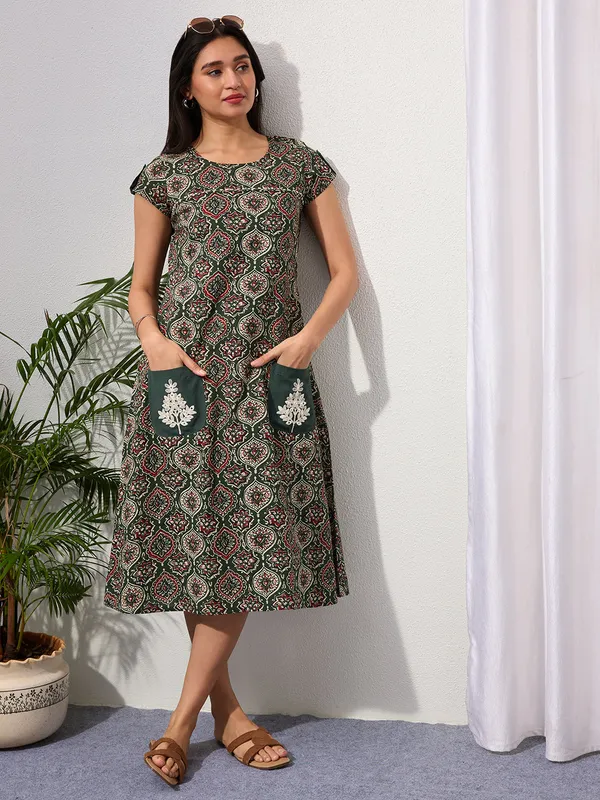 Clover_Green_Ethnic_Motifs_Midi_Dress_with_Embroidered_Patch_Pockets_&_Shoulder_Tabs