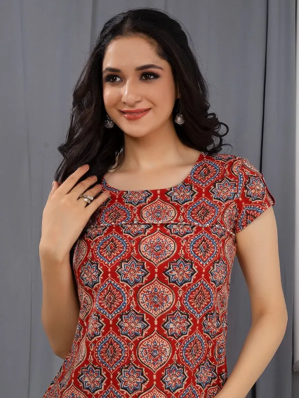 Red_Ethnic_Motifs_Midi_Dress_with_Embroidered_Patch_Pockets_&_Shoulder_Tabs