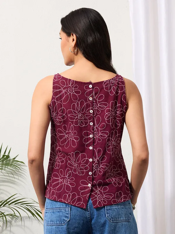 Dark_Wine_Daisy_Doodle_Embroidered_Top