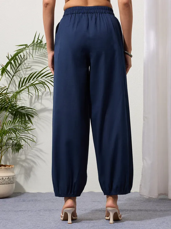 Navy_Blue_Cotton_Linen_Piping_Hem_Palazzo_with_Pocket