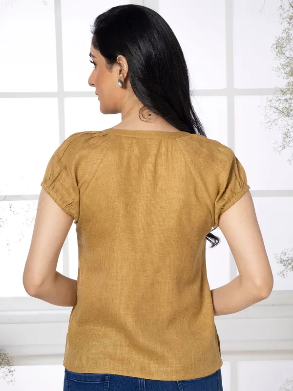 Camel_Brown_Solid_Urban_Grace_Top