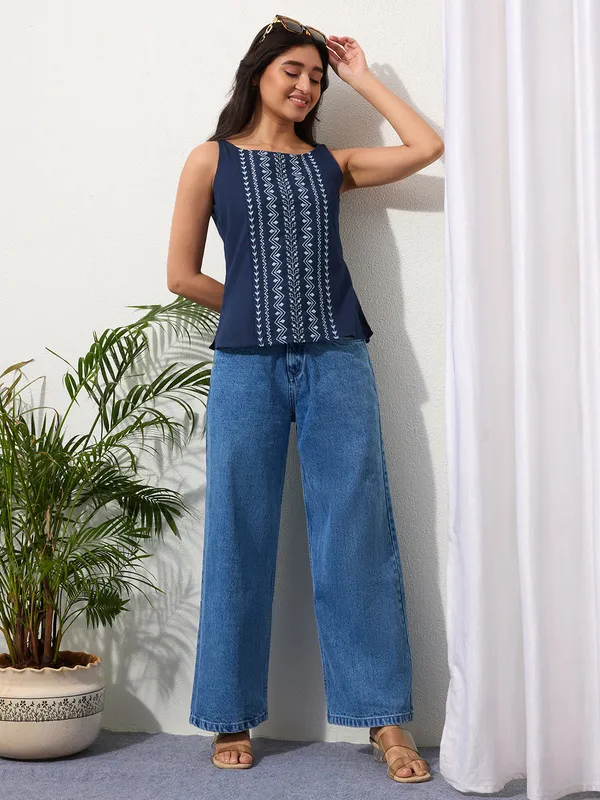 Midnight_Indigo_Cotton_Linen_Embroidered_Top