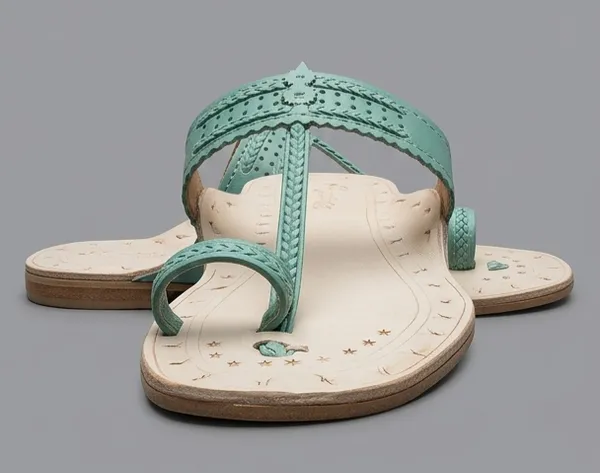Green_Embellished_Flat_Sandals_for_Woman