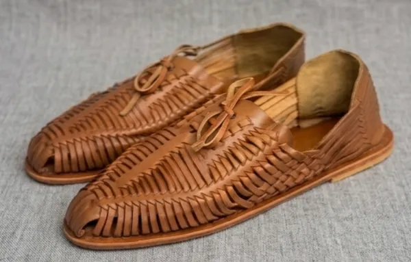 Brown_Woven_Lace-Up_Casual_Shoes_for_Woman
