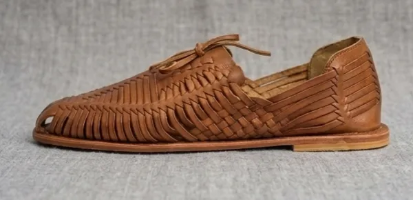 Brown_Woven_Lace-Up_Casual_Shoes_for_Woman