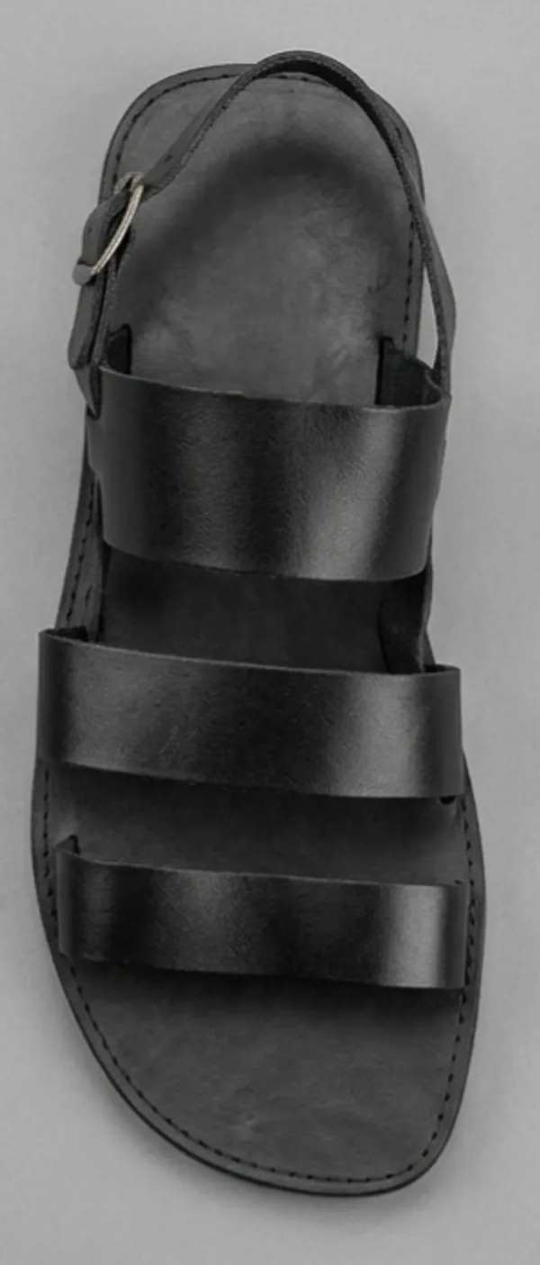 Black_Strappy_Buckle_Sandals_for_Men