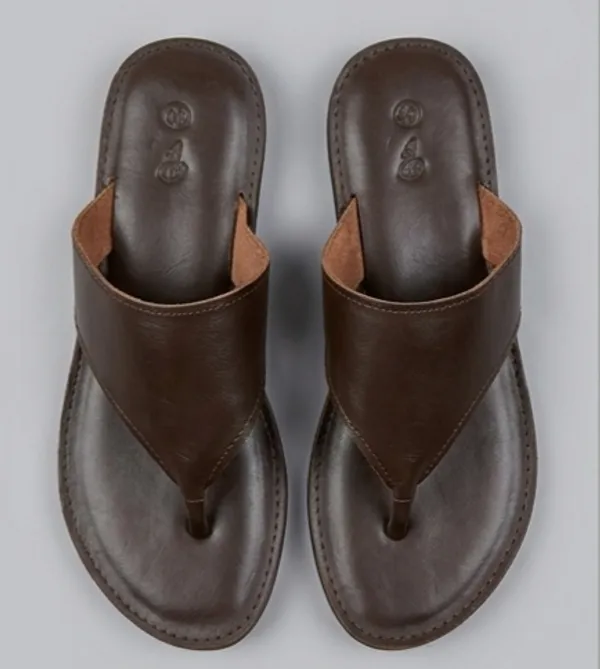 Brown_Leather-Style_Thong_Sandals_for_Woman