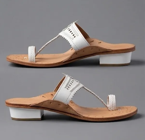 White_Embellished_Low_Heel_Sandals_for_Woman