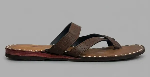 Brown_Textured_Strap_Sandals_for_Woman