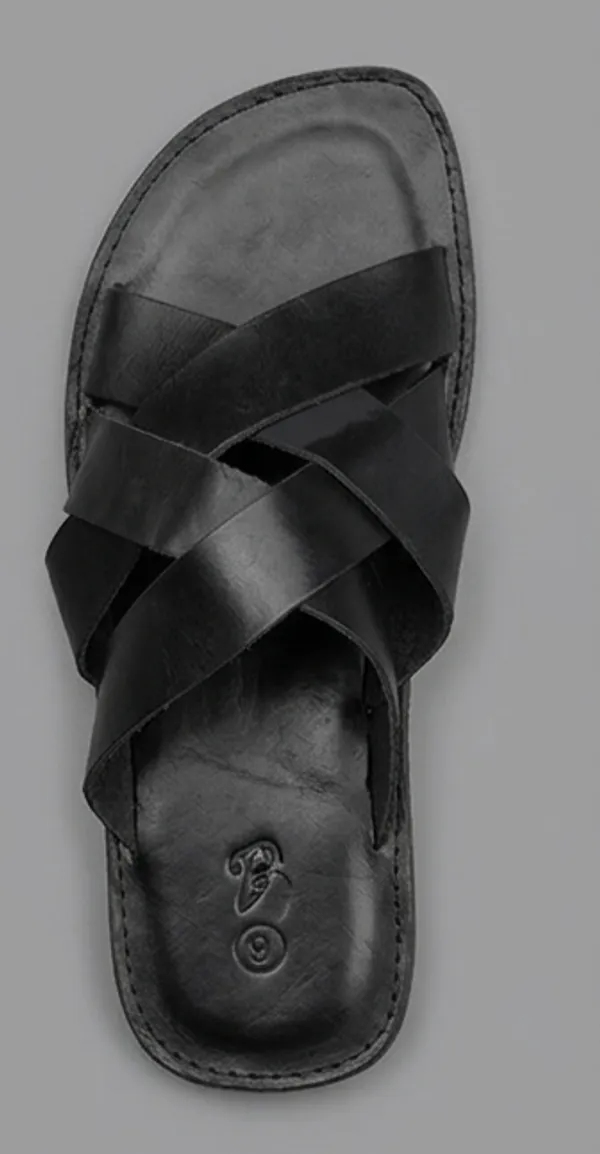 Black_Cross_Strap_Flat_Sandals_for_Woman