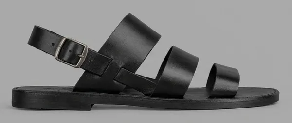 Black_Strappy_Buckle_Sandals_for_Men
