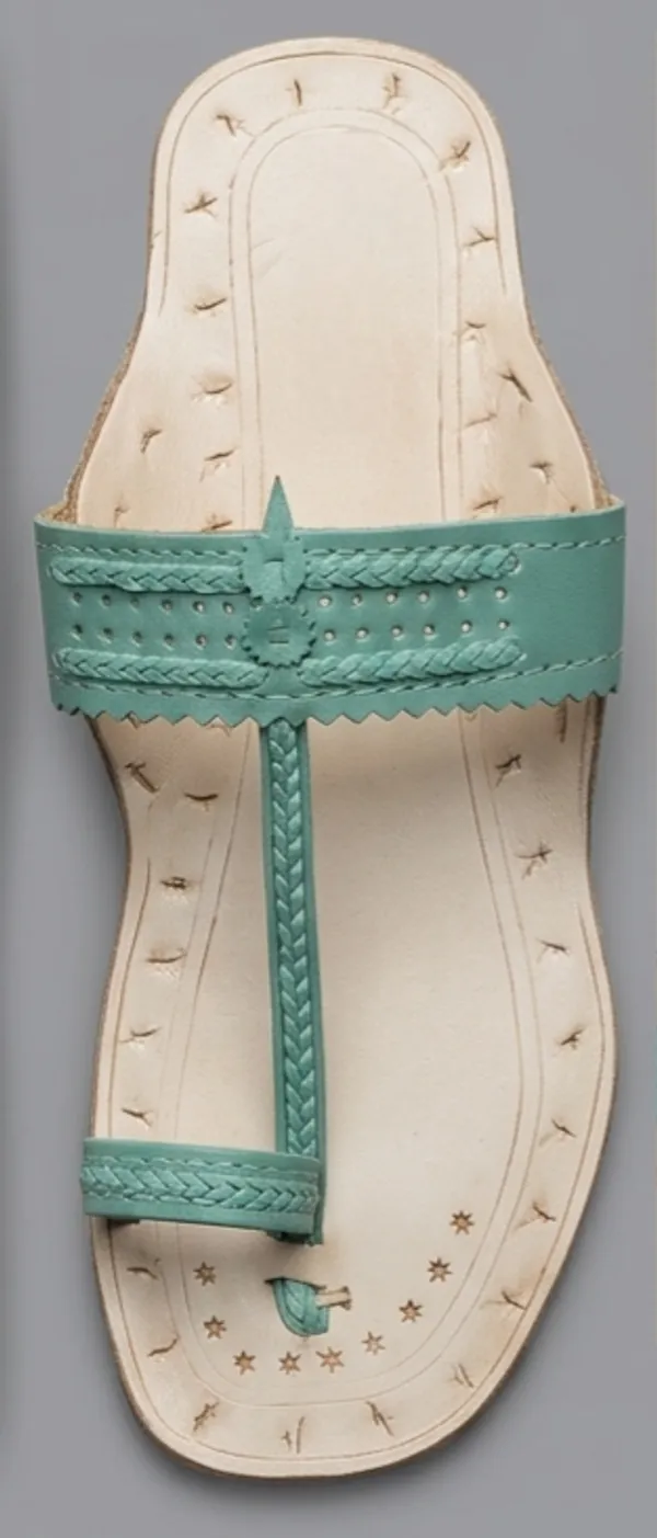 Green_Embellished_Flat_Sandals_for_Woman