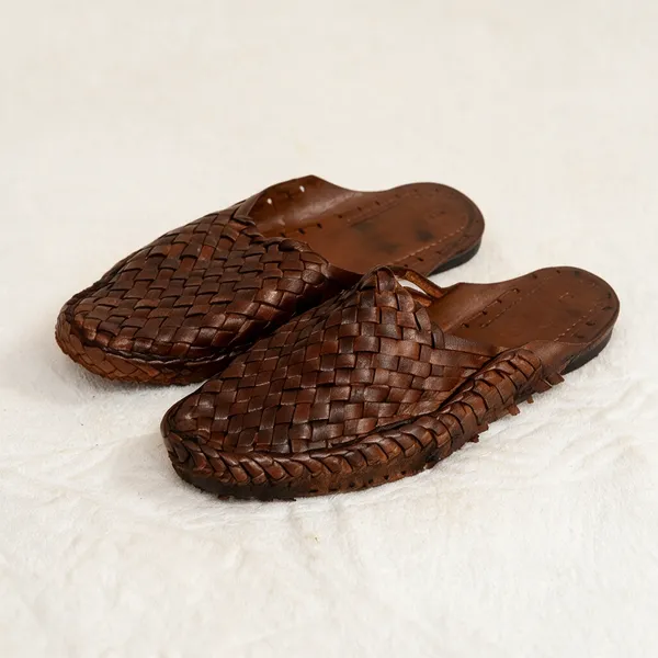 Brown_Woven_Slip-On_Mules__For_Unisex